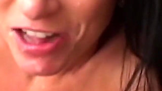 In the Car He Jerks off and She Swallows It All