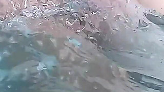 Grandpa Fucks Two Young Sluts in the Hot Tub