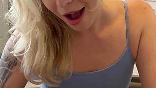 Amazing girl Krissy Knight takes care of a hard dick in POV