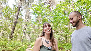 Double blow jobs in the woods