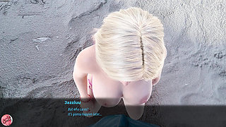 Hot girl from school gives me a blowjob on the beach until I cum in her mouth - Jazziuu