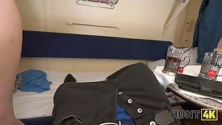 Hunt4k. swift and aggressive fuck with a red haired in a teach while her boyfriend is not around