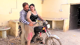 Sadaf aunty's sister hHumaira. Hot bike ride with new driver