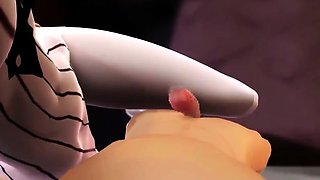 Awesome hentai anal sex with stunning excited nurse
