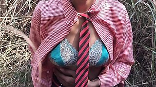 Indian Village Desi School Girlfriend Come to Forest and Fucked in Boyfriend After Class - Mms