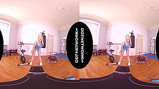 Sexercise With Angelika - Blonde Busty Babe In The Gym