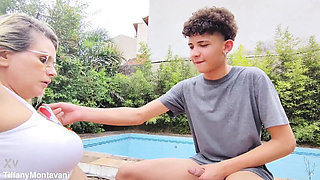 Stepmom Tiffany Montavani Trapped Pool Fisting Ass Rough Brazilian MILF