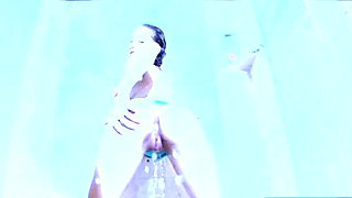 Busty latina slut gets wet