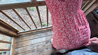 POV Redhead Shaking & Rubbing Her Ass in Dress