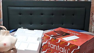 Sexy student gives her boyfriend a realistic tantally doll! for him to make a trio with her and the doll! trio with realistic
