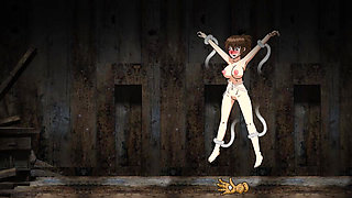 underground monsters pull her onto their members and fertilize her