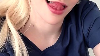 Nurse Skye Blue gives you JOI at sperm donation center