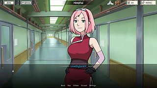 Naruto-themed 3D animated hentai with Sakura and Hinata getting down and dirty