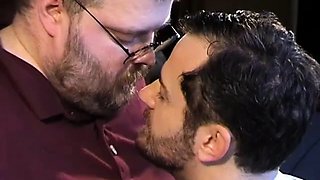 Nasty fat gay daddies sizzling mouth and anal pumping fun
