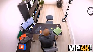 Vip4k. girl is tucked by the naughty lender hoping for some discount