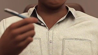 Sexy Married Teacher Having Threesome with Two Lucky Students - the Office