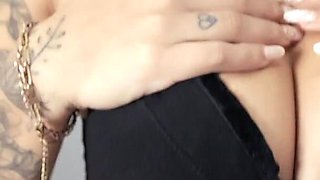 Holy Ass! Jiggly Bubble Butt Latina in Tight Purple Leggings!