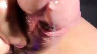 Big Tits Tranny Jerking her Big Hard Cock
