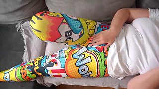 Caught my stepsister Beautiful Ann getting off and had my way with her, tearing her leggings on her big ass