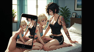 Step sister seduces Step brother invited her lesbian friend while parents aren't home part - 3