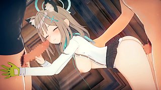 Shiroko Sunaookami in enticing hentai from Blue Archive
