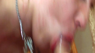 Nasty Blonde French Eats Cum After Kinky Fuck