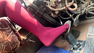 Asian Car Fettish Girl - I Did Warmup The Bus Before