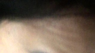 Asian bimbo sucks on a big cock close up