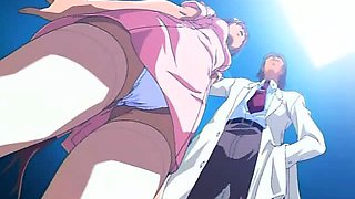 Sleazy hentai doctor plays with his nurse
