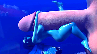 Angel having sex with a monster Cock