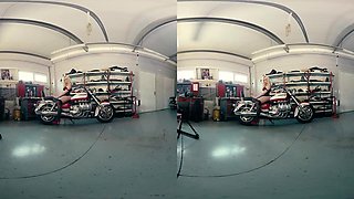 Blonde Stunner Gets Naughty in the Garage