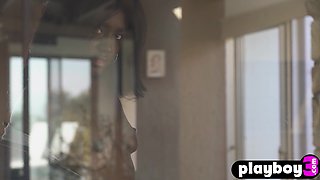 Black and arousing Victoria Antoinette posing