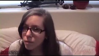 Nerdy Step Brother Shows Small Dick to Sister - Winky Pussy Gets Fucked Hard