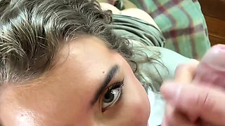 Petite Blonde Huge Facial - Extreme Blowjob Deepthroat