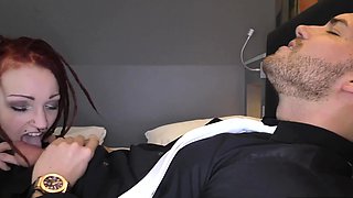 Extreme amateur pov blowjob with brunette babe