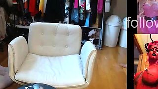 Amateur busty brunette masturbates and does hand job