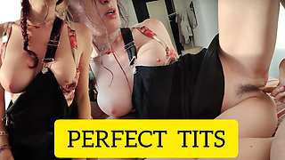 Dreamy tits, dreamy pussy: he lets it lick it deeply..  And enjoys until she feels it inside🔥