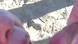 Corabitch Public Outdoor Cumshots Compilation in the Dunes of Maspalomas