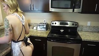 Sexy Mae And Mystie Mae In Sexy Maid Deepthroats Bbc With Cum