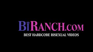 Gorgeous blonde babe joins two bi guys in a hot threesome