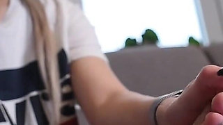 Asian Girl Karate Kicks and POV Foot Worship