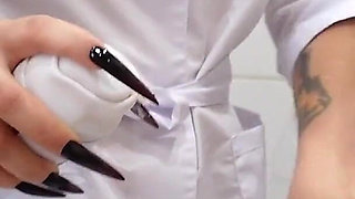 POV Medfet Shaving with Extra Long Nurses Nails