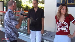 Sweet French Woman Approached at the Train Station and Fucked in the Forest