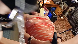 tied milf gets ass pumped and face, ass and pussy fucked