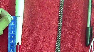 Japanese Wife Cervix insertion objects 2 vibrators and chain