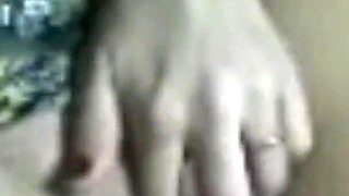 Webcam masturbation of my slut wife again at home