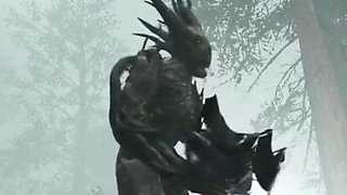 Tree monster fucks witch