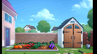 Summertime saga: big boobs MILF got her tit stuck on breast pump ep 114