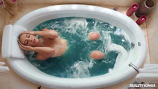 Abella Danger's Steamy Bathroom Affair with Blonde Passion