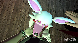 Fnaf Mangle and Sexy Roxanne Wolf Blowjob